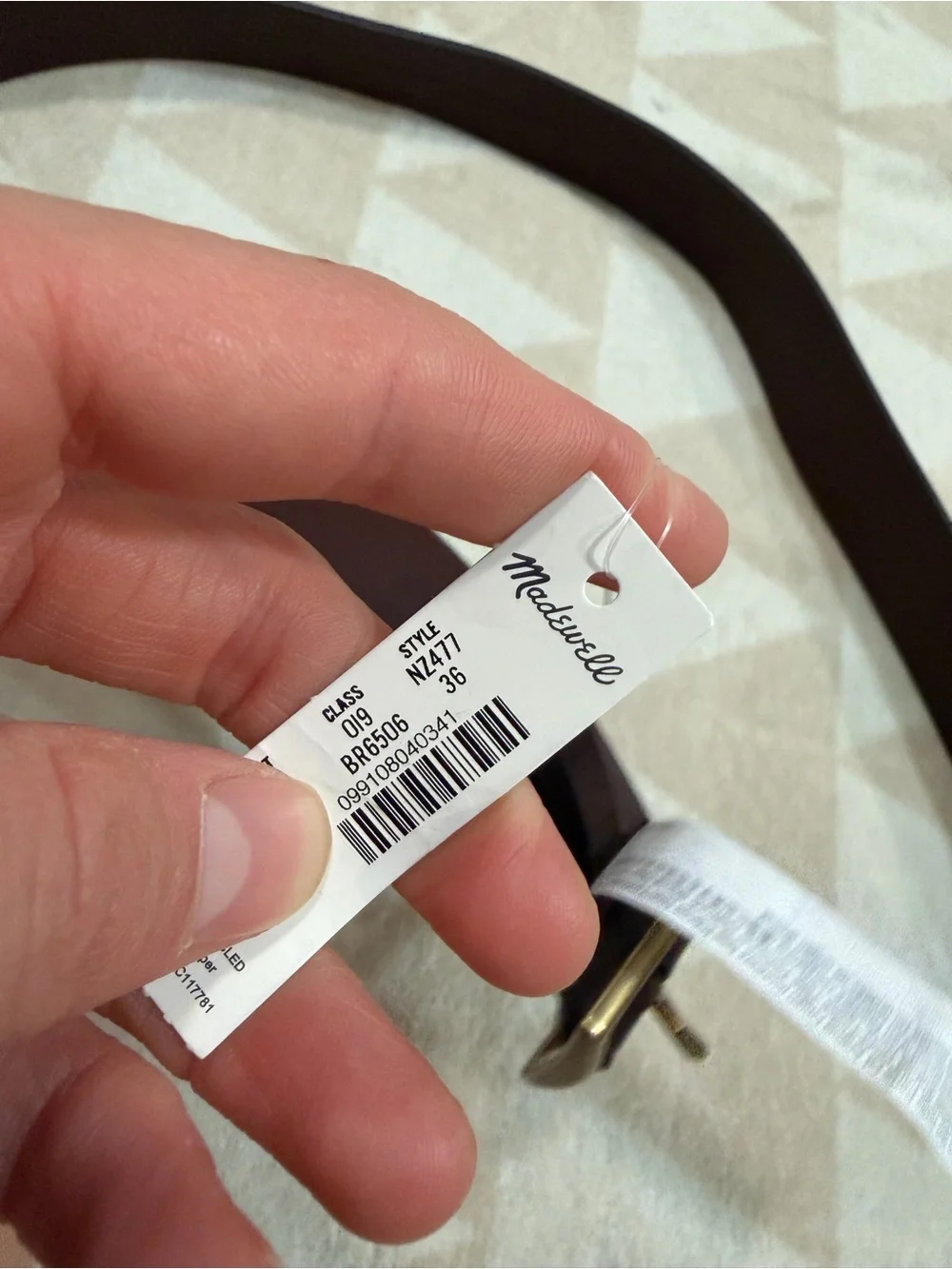 Madewell cherry wood Modern Garrison Leather Belt